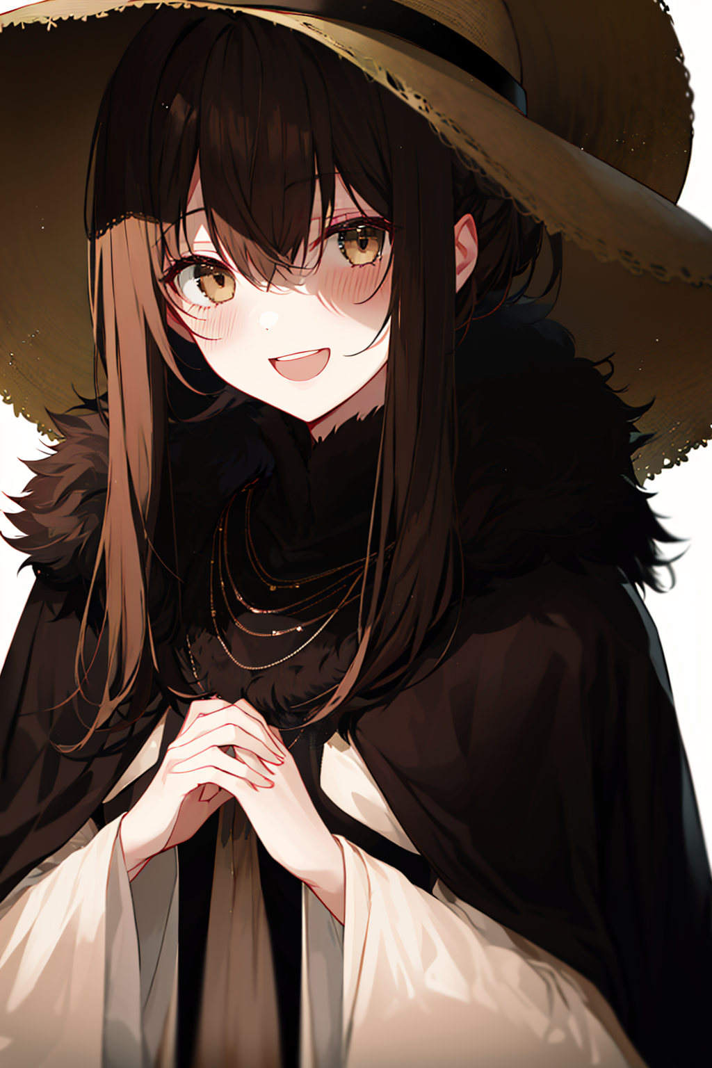 03125-1278580591-1girl, fur_trim, solo, own_hands_together, eyebrows_visible_through_hair, fur-trimmed_capelet, smile, blush, open_mouth, long_ha.png